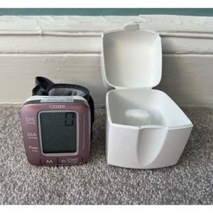 Citizen CH-650 Digital Blood Pressure Monitor Wrist Pink With Case